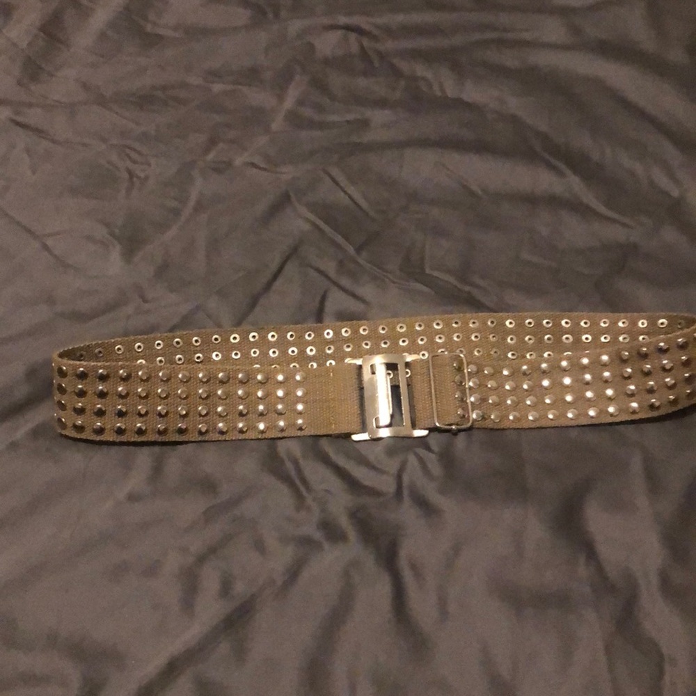 Brown studded belt